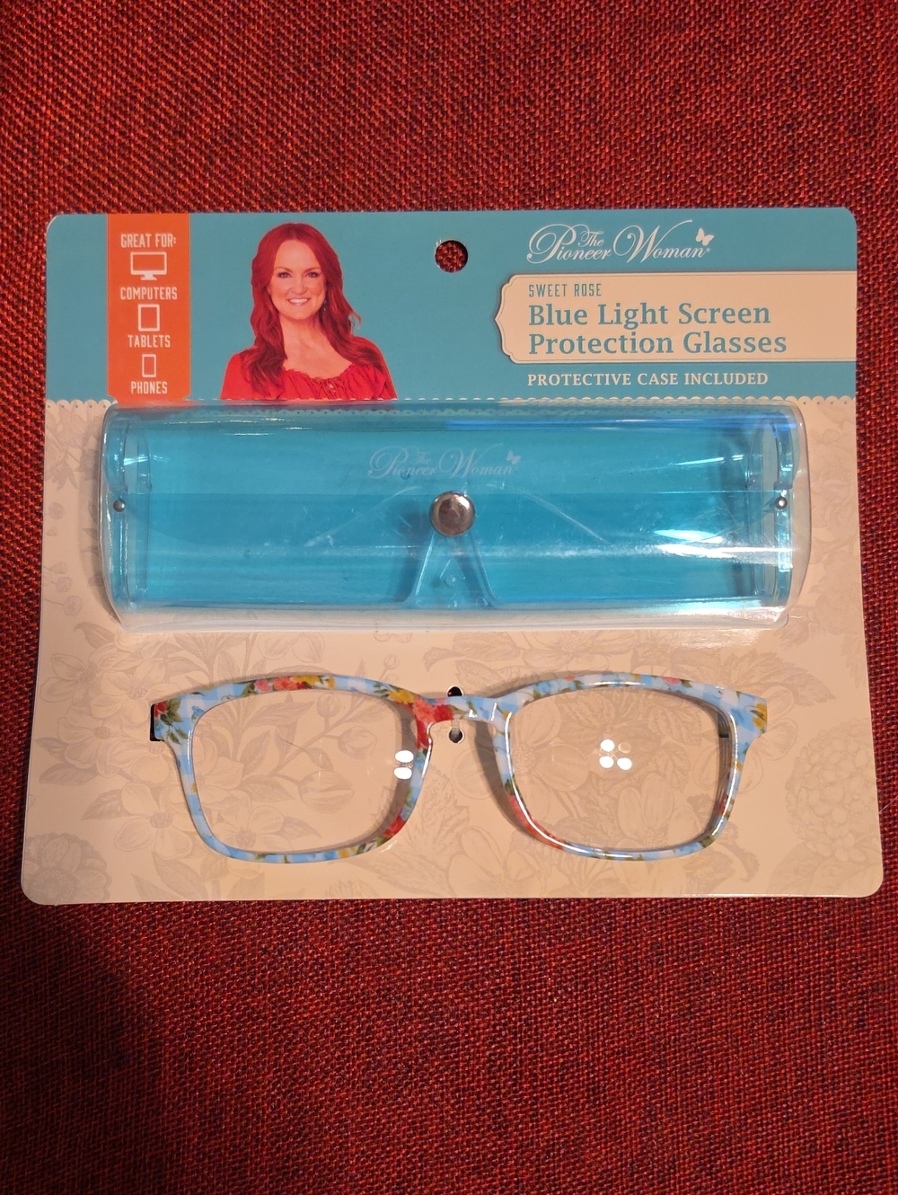 The Pioneer Woman Floral Blue & Multicolor Blue Light Screen Protection Glasses